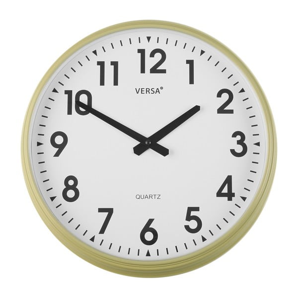 Nástenné vanilkovožlté kuchynské hodiny Versa, ⌀ 37 cm