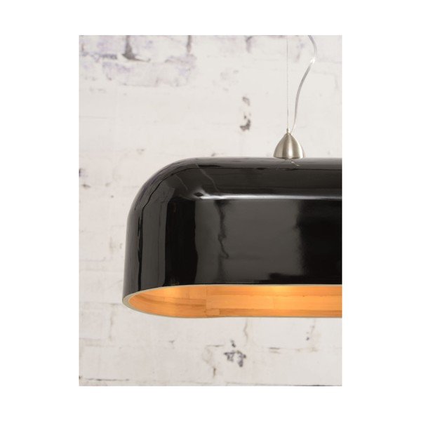 Čierne závesné svietidlo z bambusu Good&Mojo Halong Mia-image-3