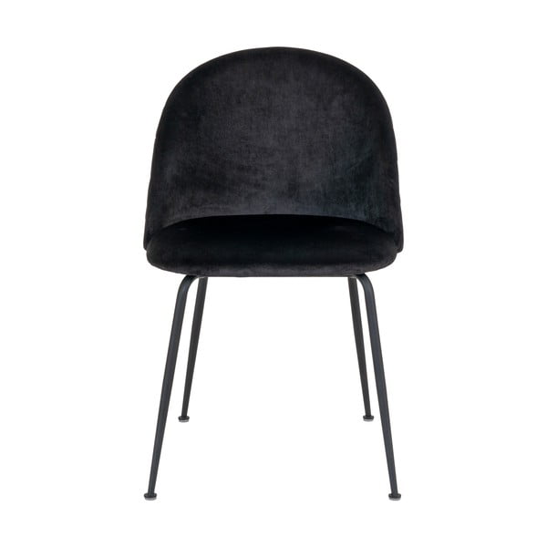 Čierne zamatové jedálenské stoličky v súprave 2 ks Geneve – House Nordic-image-1
