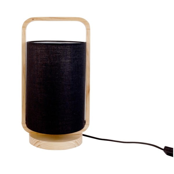 Čierna stolová lampa Leitmotiv Snap, výška 21,5 cm