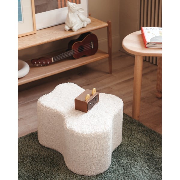 Krémový detský puf z textílie buklé Cloud – Wigiwama-image-3