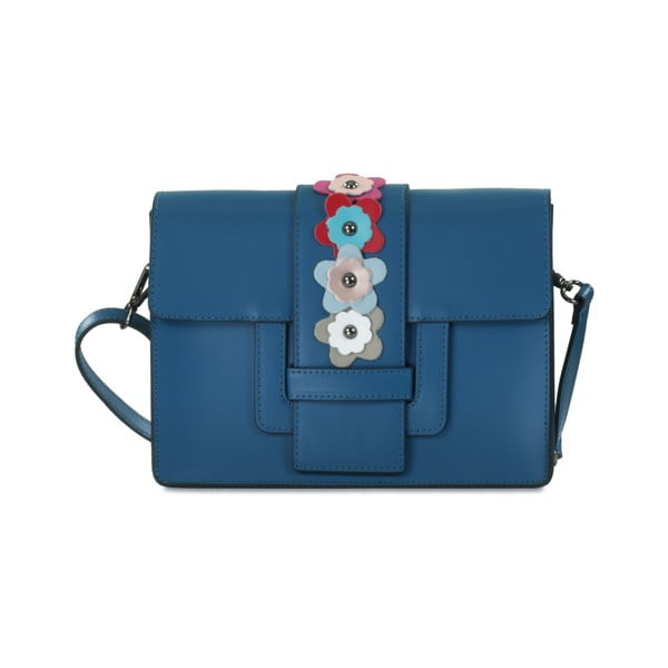 Modrá kožená kabelka Infinitif Rosie