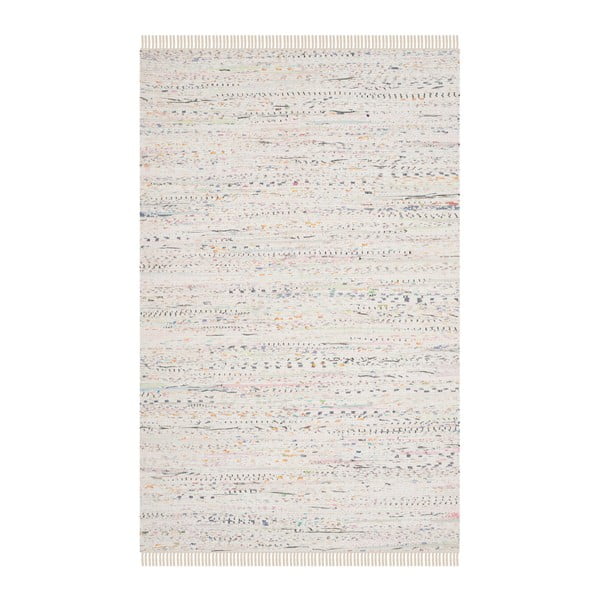 Biely bavlnený koberec Safavieh Elena, 91 × 152 cm