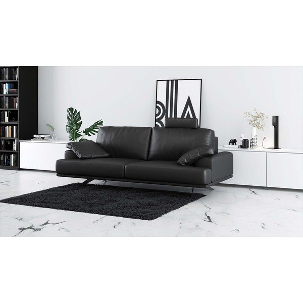 Tmavosivá kožená pohovka 220 cm Prado – MESONICA-image-1