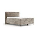 Béžová boxspring posteľ s úložným priestorom 180x200 cm Voyage – Maison de Rêve