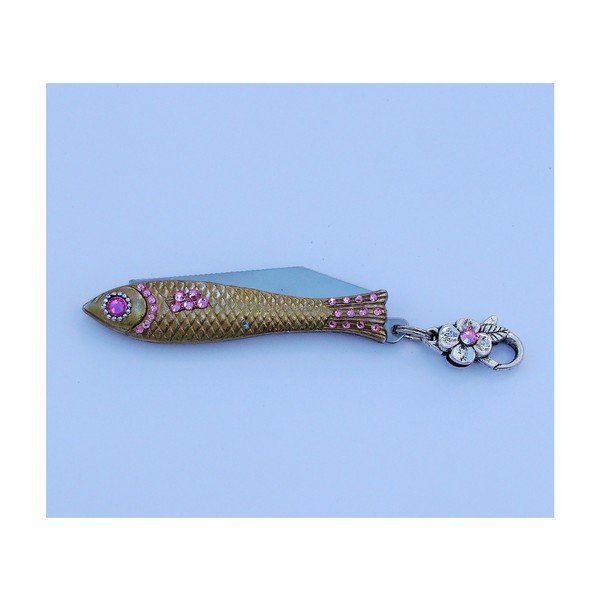 Darčekové balenie 2 nožíkov rybička Ružové a modreé kryštály, v plechovej krabičke-image-1