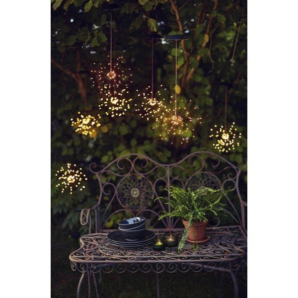 Vonkajšie solárne závesné LED svietidlo s bielymi diódami Star Trading Firework, výška 50 cm-image-1