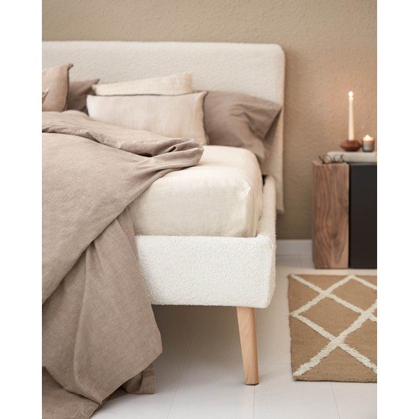 Svetlosivá dvojlôžková posteľ Kave Home Lydia, 160 x 200 cm-image-1