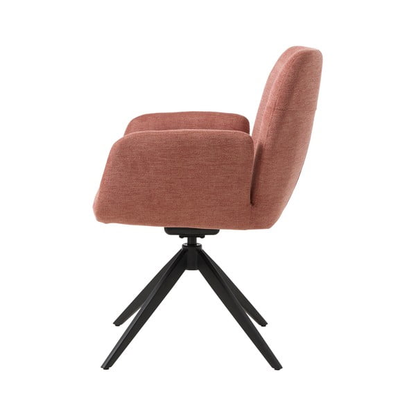 Ružové čalúnené jedálenské kreslo s podrúčkami Roxana – Unique Furniture-image-3