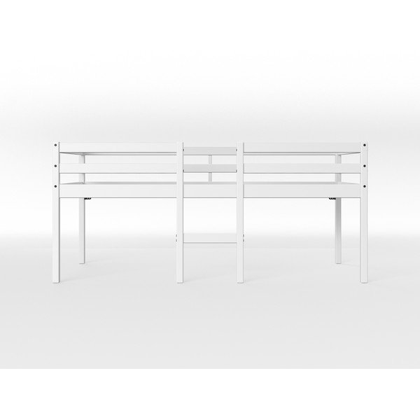 Biela vyvýšená detská posteľ z borovicového dreva Flexa White, 90 x 200 cm-image-1