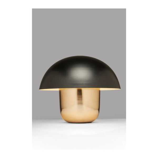 Stolová lampa v zlatej farbe s čiernym tienidlom Kare Design Mushroom
