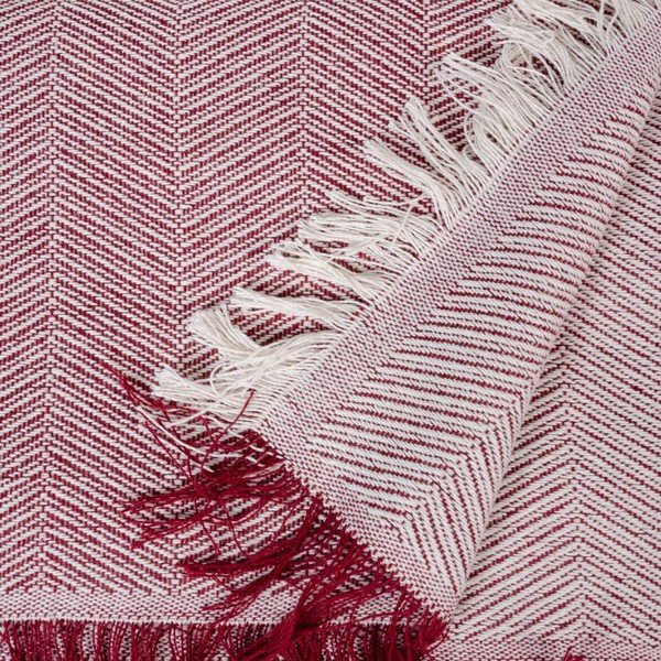 Červeno-biely pléd 260x280 cm – Ixia-image-1