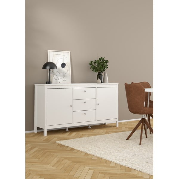 Biela nízka komoda 151x80 cm Madrid – Tvilum-image-1
