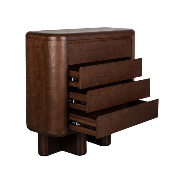 Komoda v dekore jaseňa v tmavo prírodnej farbe 100x98x40 cm Herman – Dutchbone-image-4