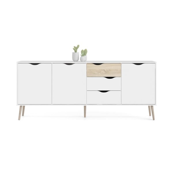Biela komoda 196x82x39 cm Oslo – Tvilum-image-4