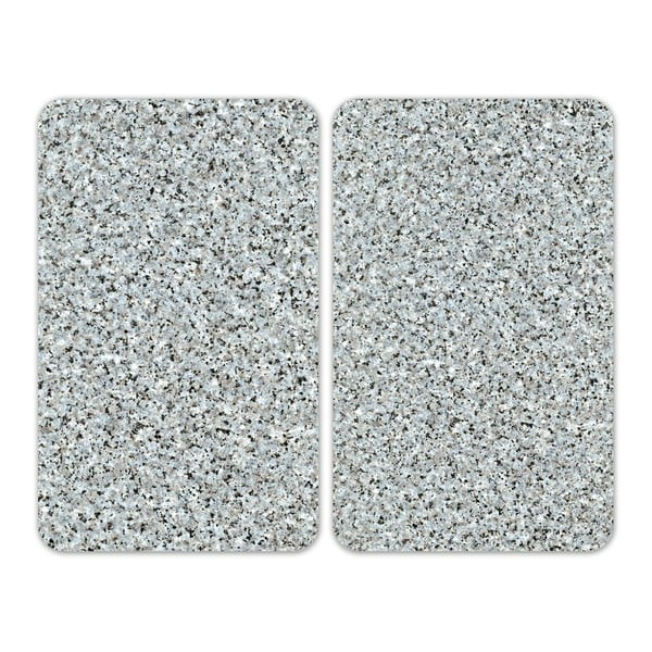 Súprava 2 sklenených krytov na sporák Wenko Granite, 52 x 30 cm