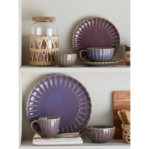 Tmavofialová kameninová miska 400 ml Latina – Bloomingville-image-3