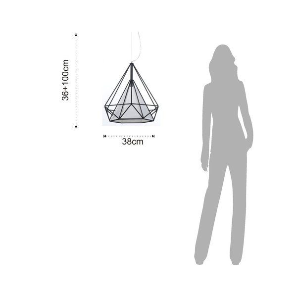 Čierne závesné svietidlo Tomasucci Diamond-image-3