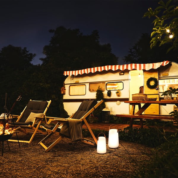 Bielo-hnedá LED stolová lampa (výška 26 cm) Collgar – Fischer &amp; Honsel-image-1