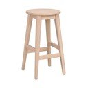 Barová stolička z dubového dreva v prírodnej farbe (výška sedadla 65 cm) Austin – Rowico