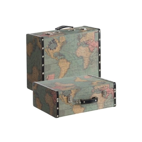 Sada 2 kufrov Cosas de Casa Mapa sveta