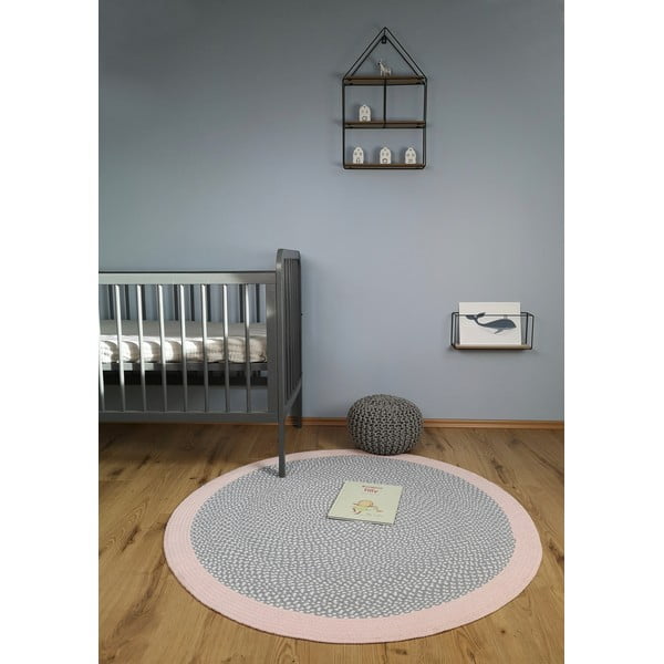 Detský ručne vyrobený koberec Nattiot Brenda Rose, ∅ 120 cm-image-1