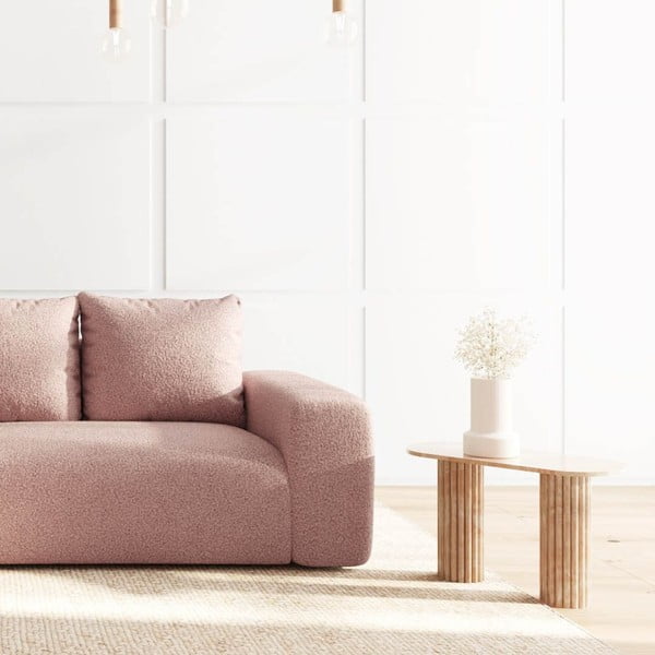 Ružová rohová pohovka z textílie buklé (ľavý roh/s leňoškou) Monce – Rodier-image-4