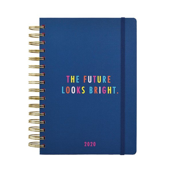 Tmavomodrý diár formátu A5 na rok 2020 Busy B Vibrant Vibes, 208 strán