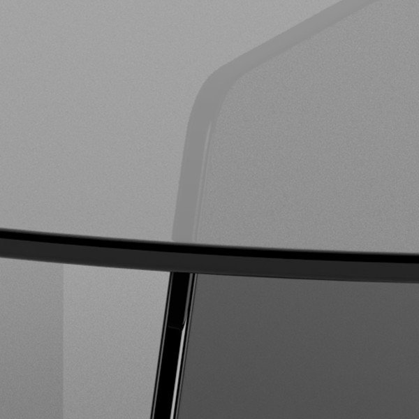 Sivý sklenený okrúhly konferenčný stolík ø 80 cm Samos – Actona-image-3