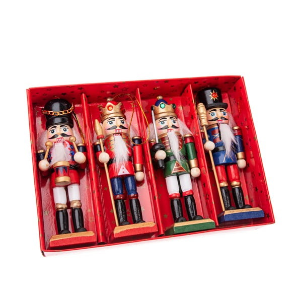 Drevené vianočné ozdoby v súprave 4 ks 12,5 cm – Dakls