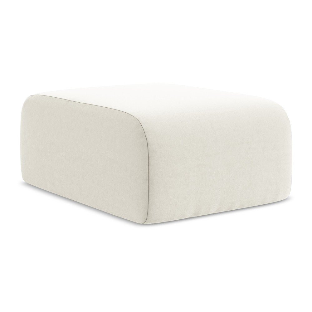 Béžová zamatová podnožka Lani – Makamii