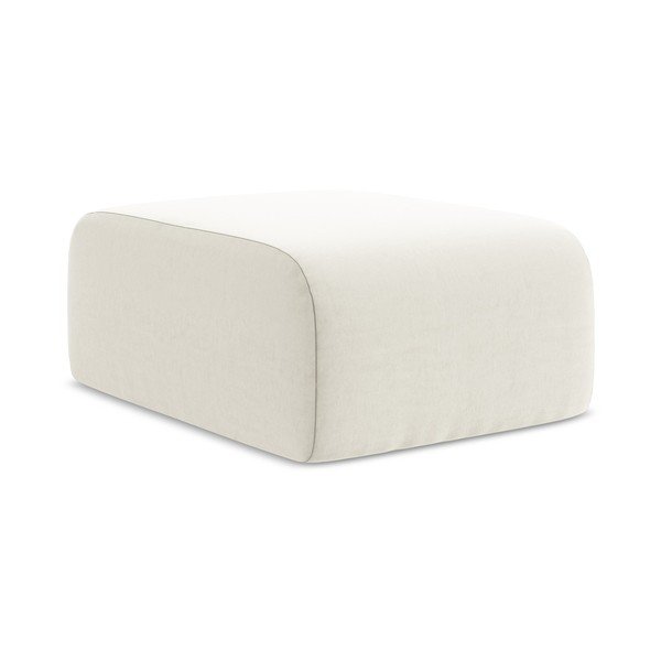 Béžová zamatová podnožka Lani – Makamii