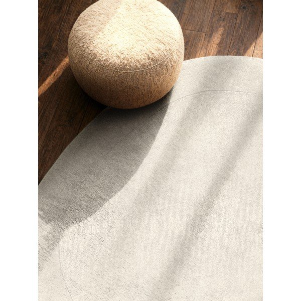 Krémový ručne tkaný okrúhly koberec s prímesou vlny ø 160 cm Kari Organic – Villeroy&Boch-image-2