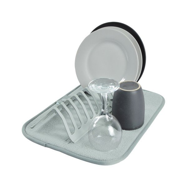 Svetlomodrá plastová odkvapkávacia podložka na riad 36x28 cm – Homéa-image-1