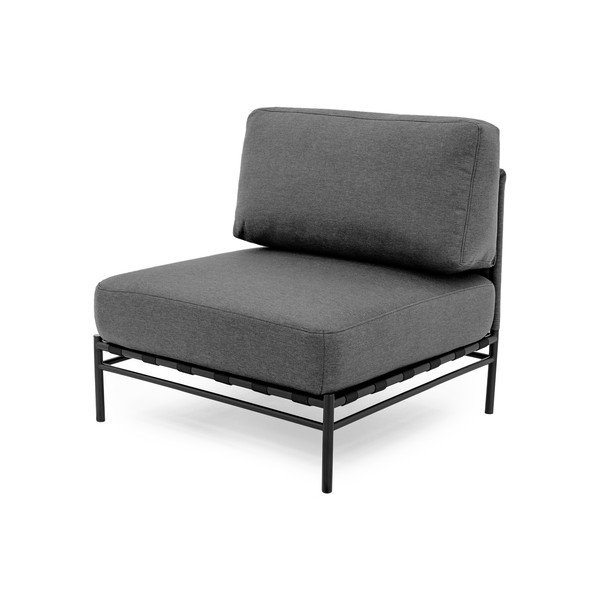 Tmavosivý modul záhradnej pohovky (stredový diel) Dandy – Sit Sit-image-3