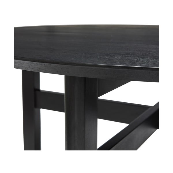 Čierny okrúhly jedálenský stôl ø 120 cm Fjord – Hübsch-image-4