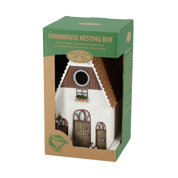 Biela búdka pre vtáčiky Esschert Design Farm House-image-4