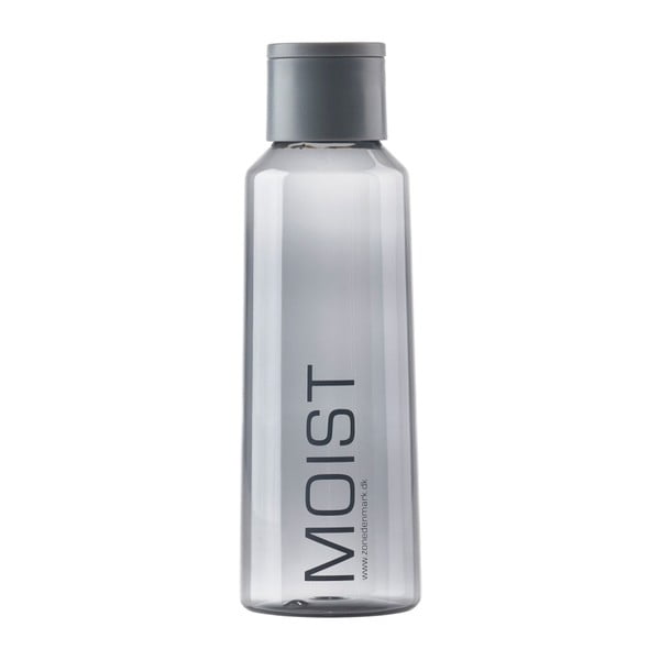 Sivá plastová fľaša na vodu Zone Moist, 500 ml