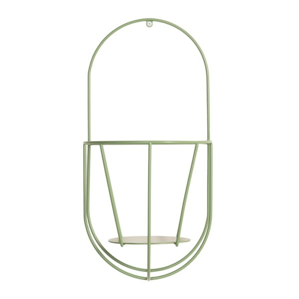 Zelený nástenný držiak na kvetináče OK Design, výška 46 cm