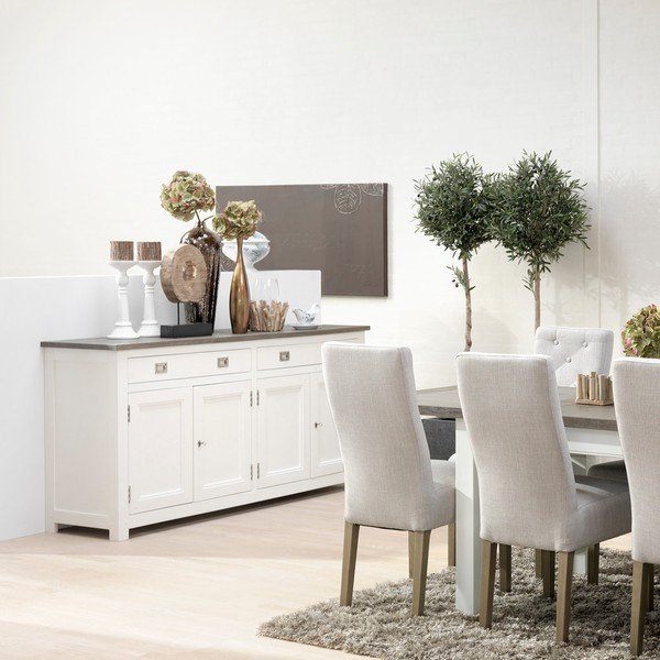 Štvordverová biela komoda Canett Skagen Sideboard, 2 zásuvky-image-2
