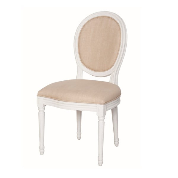 Biela čalúnená stolička z topoľového dreva Livin Hill Elsa