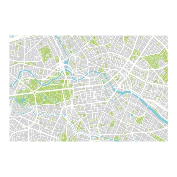 Obraz Homemania Maps Berlin, 70 × 100 cm