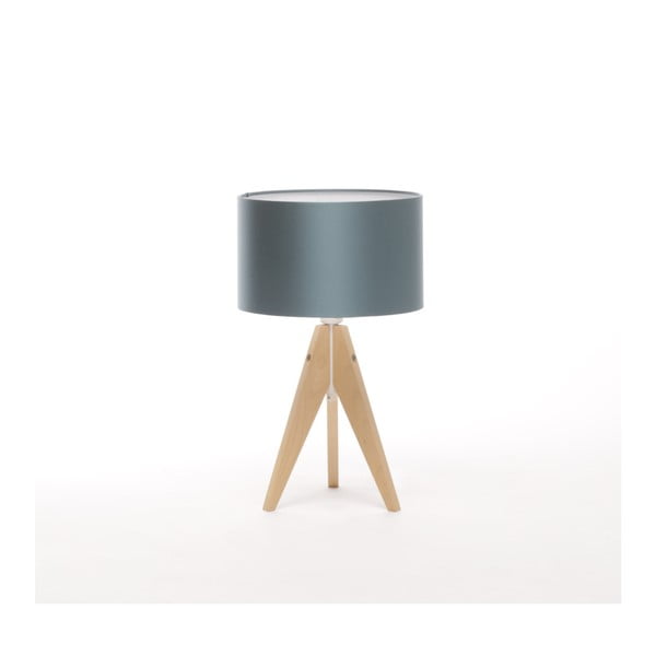 Modrá stolová lampa 4room Artist, breza, Ø 25 cm
