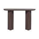 Tmavohnedý lesklý konzolový stolík 35x120 cm Evara – WOOOD