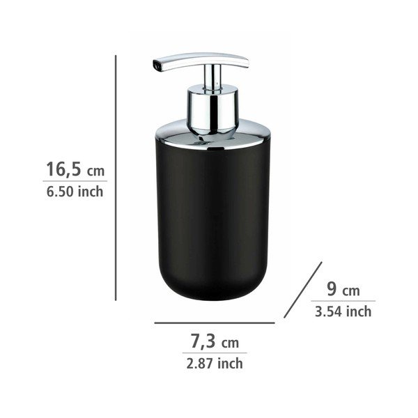 Čierny dávkovač mydla Wenko Brasil-image-3