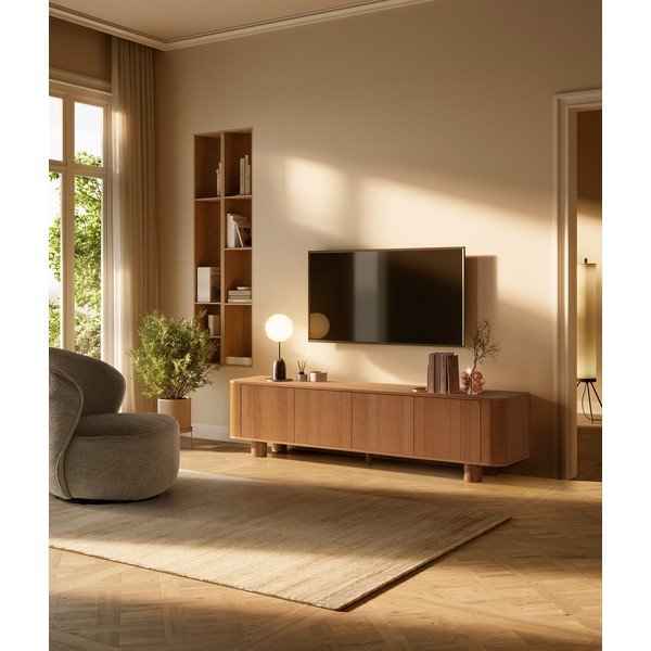TV stolík v dekore duba v prírodnej farbe 180x50,5x40 cm Padoc – MOME-image-1