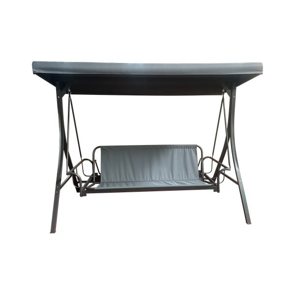 Sivá kovová záhradná hojdačka Madrid – Rojaplast-image-1