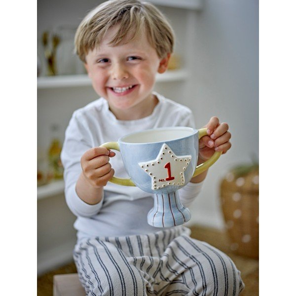 Keramický ručne maľovaný obal na kvetináč Trophy – Bloomingville Mini-image-2