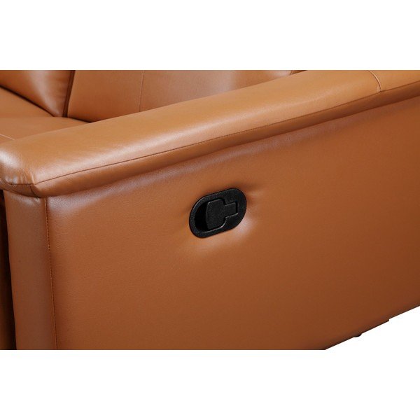 Hnedá pohovka z imitácie kože 222 cm Lund – Støraa-image-4