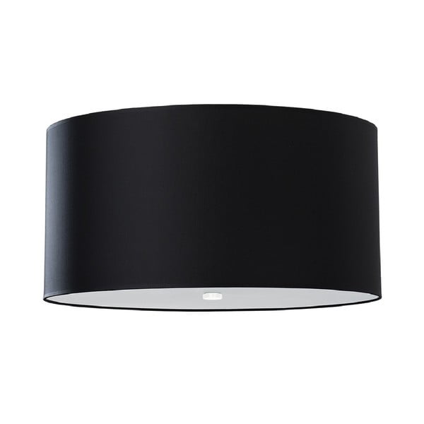 Čierne stropné svietidlo so skleneným tienidlom ø 50 cm Volta - Nice Lamps